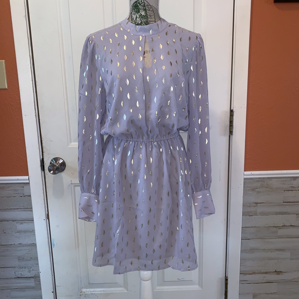 Adorable NWT ModCloth Chiffon You Mock Neck Dress - Picture 2 of 9